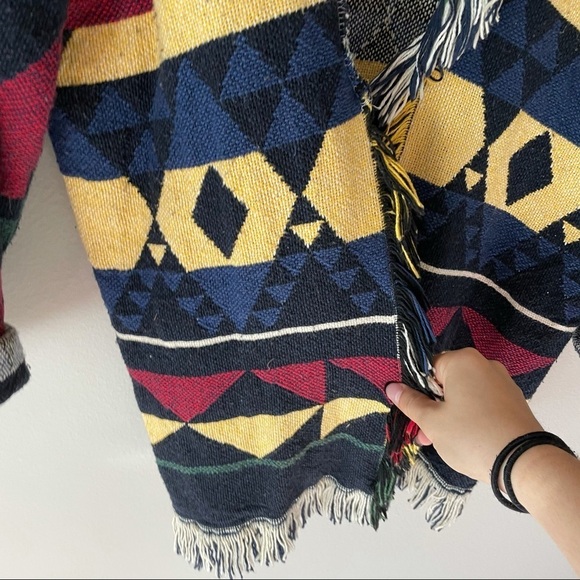 Vintage Tapestry Cardigan Blanket Coat sz OS - Picture 4 of 7